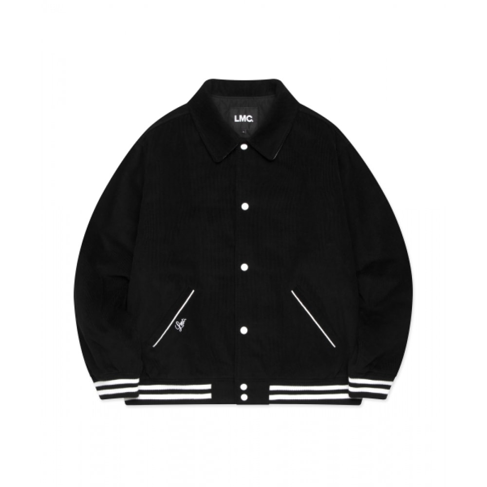 LMC コーデュロイバーシティジャケットブラック