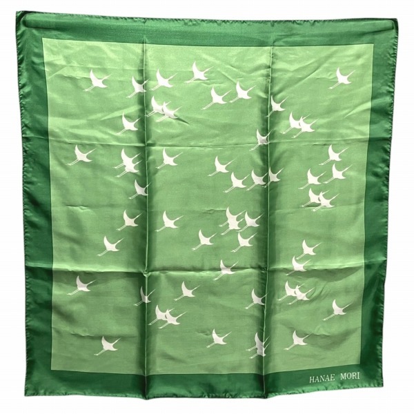 ハナエモリ JAL グリーン ポリエステル ブランド小物 スカーフ レディース 【中古】