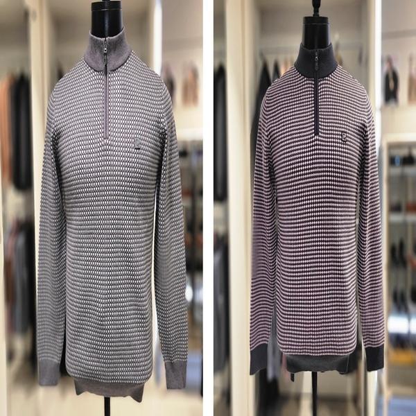 CDAABKR3314_ポップコーンジャカード組織ハーフジップニット