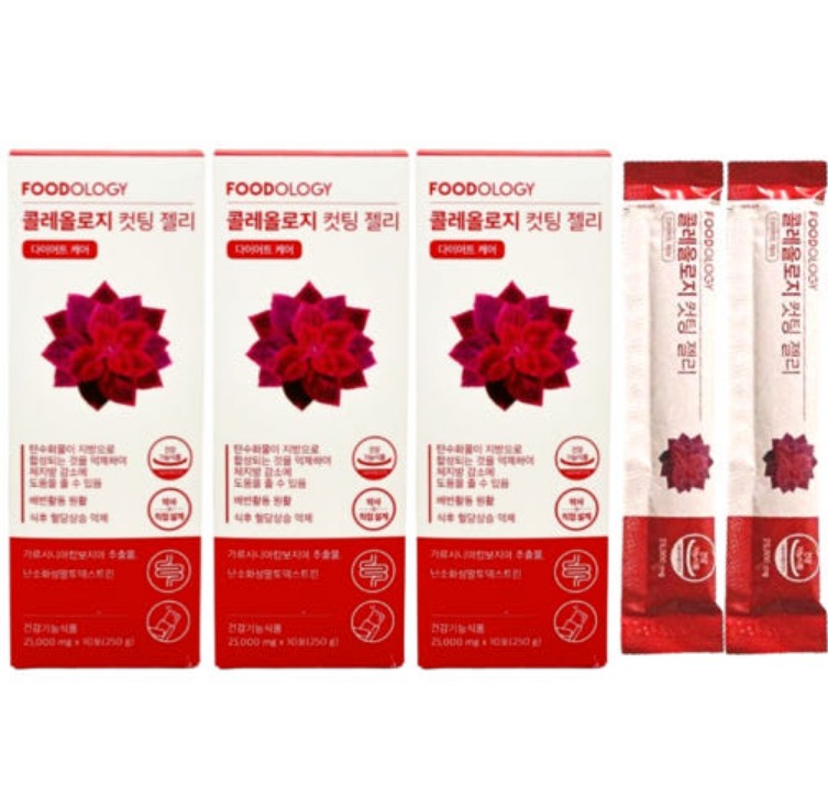 [1+1+1]10包x3箱コレオロジーカットゼリー, フードオロジジー カットゼリー ダイエットゼリー ダイエットケア(250g x 30包) / foodology jelly