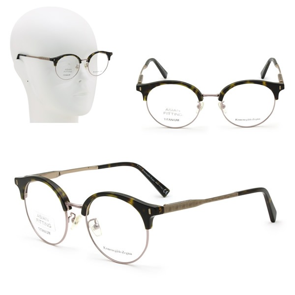 フレームのみ EZ5111-D/V 052 50 Ermenegildo Zegna メガネ 眼鏡 アジアンフィット ローズゴールド 13,860円