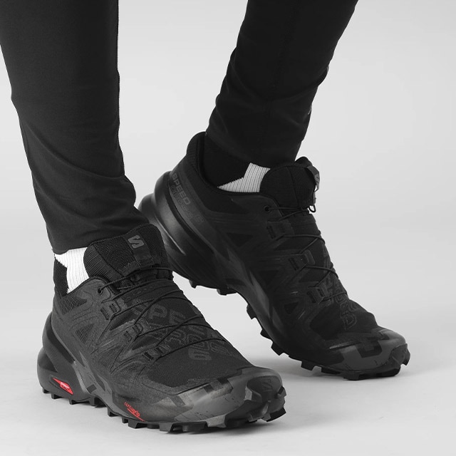 スニーカー メンズ 黒 SPEEDCROSS 6 ウォーキングシューズ ランニング 軽量 ローカット 防水 防滑 クッション性 歩きやすい スポーツ 登山 ハイキング カジュアル 黒 ブラック