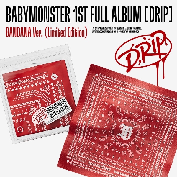 (未開封新品) ベビーモンスター(BABYMONSTER) 1st FULL ALBUM - DRIP(BANDANA Ver.)(Limited Edition)
