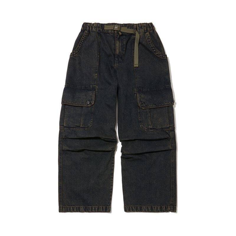 ペンフィールド PENFIELD ベルト付きガセットファティーグ ティンテッドジーンズ ダークブラック FQ3WP51U