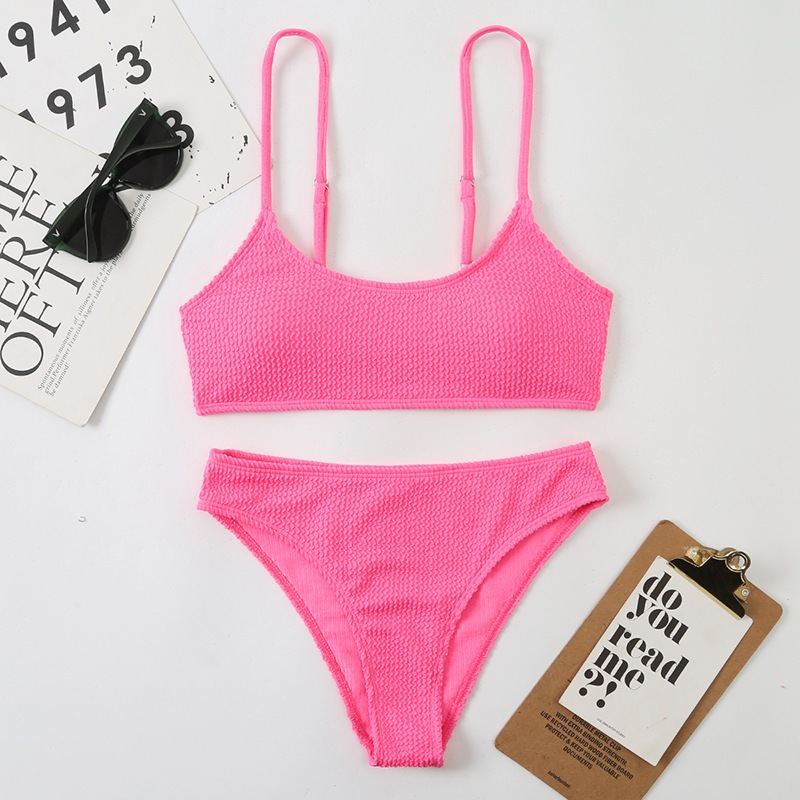 【1つ買うと10つ無料】波パターン女性セクシーなスプリットトライアングルスリングビキニビーチ水着水着