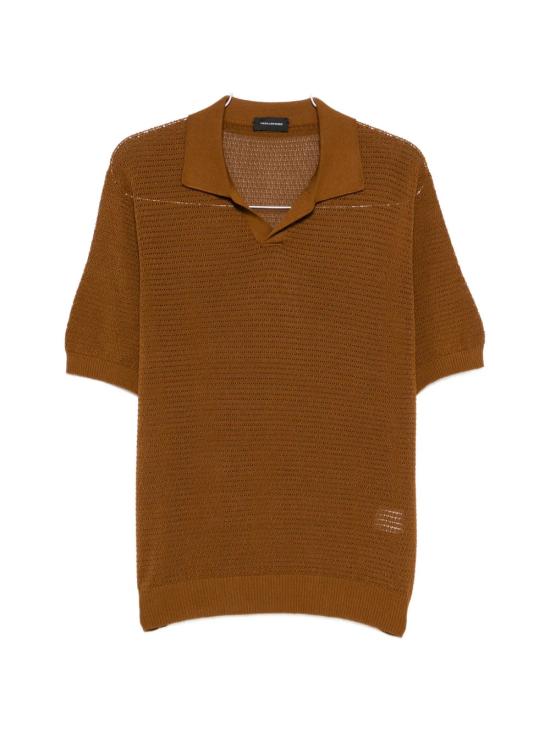 TAGLIATORE Men Polo Shirts FINLAYPEPWE2602 COGNAC Brown
