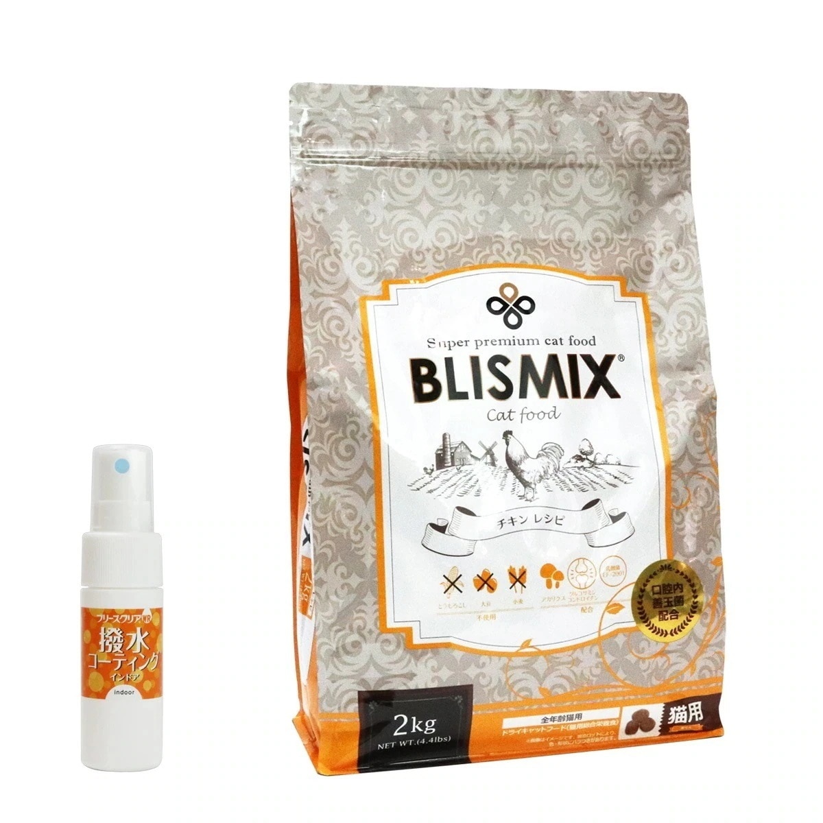 猫用 チキン 2kg【撥水コーティングインドア(水回り用) 20ml付き】