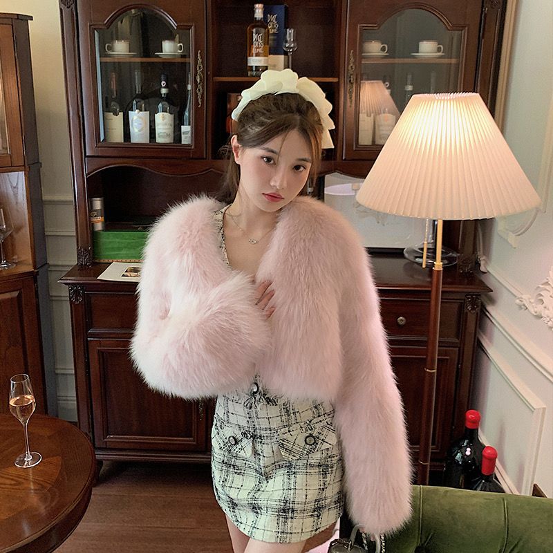 秋冬新作 毛皮コート おしゃれ ショート丈 ジャケット アウター レディース 気質 百掛け フェイクファー 体型カバー