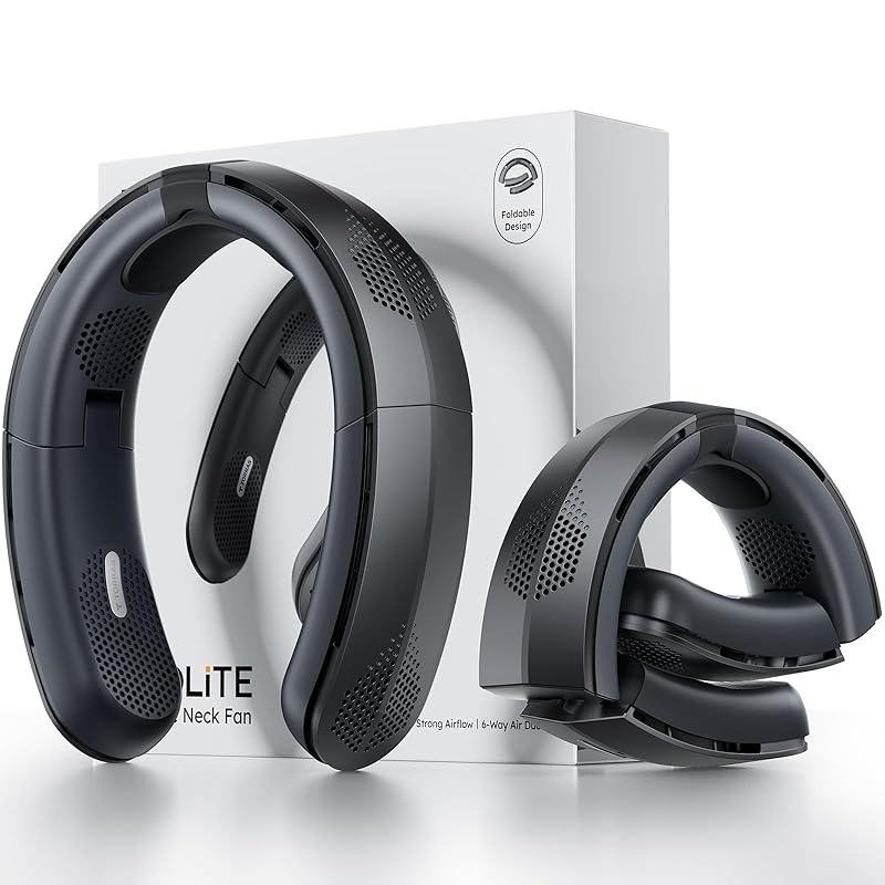 即納：【前後・上下暴風】 TORRAS ネッククーラー 首掛け扇風機 ネックファン【2025新登場 COOLiTE 首かけ扇風機 折りたたみ】 首掛けファン 静音 羽なし 軽量 4000mAh 14時