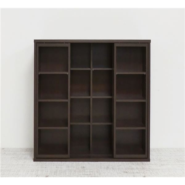 深型スライドシェルフ ダークブラウン (組立品)