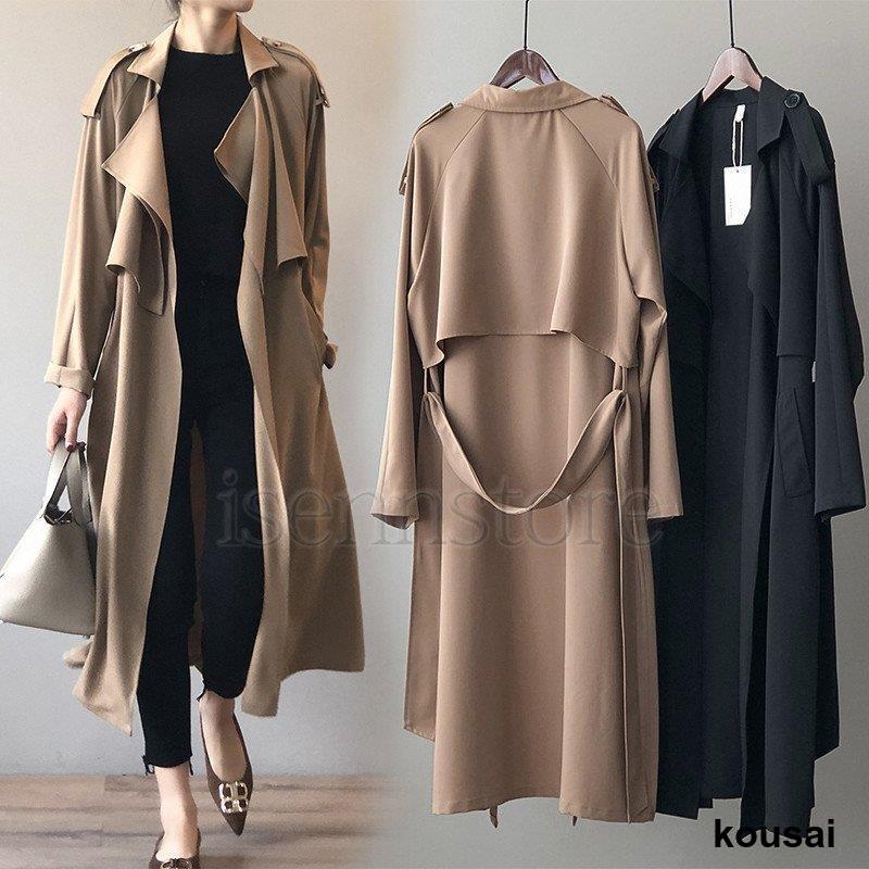 2024新作 トレンチコート レディース 春 秋 スプリングコート ロングコート 通勤 落ち感 薄手 ロング丈 羽織り 薄手 トレンチ アウター シンプル 無地 上品