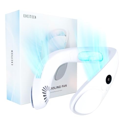 Excitech 【-15℃ 瞬間 冷却プレート】 ネッククーラー 父の日 フロア扇風機 4400mAh 冷却プレート ネックファン 首掛け扇風機 羽根なし 携帯扇風機 大風量 超軽量 静音 プレゼン