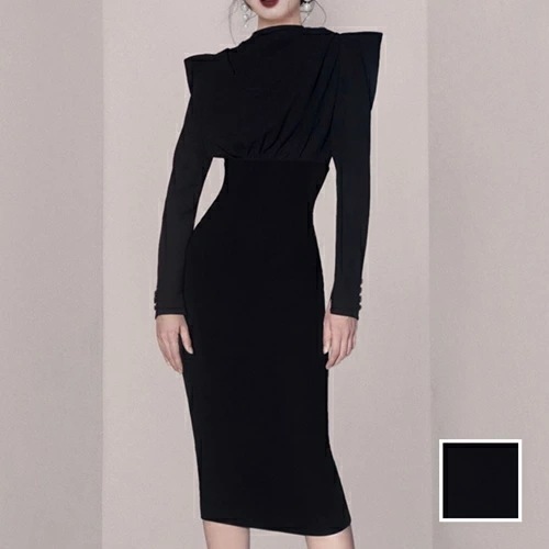 パーティードレス 結婚式 ワンピース ミディアム ひざ丈 オケージョン ドレス 韓国 ファッション レディース 春 秋 冬 ブライダル お呼ばれ コーデ 成人式 二次会 同窓会 20代 30代