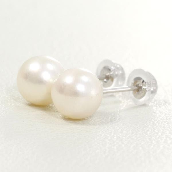 K14 14金 WG ホワイトゴールド ピアス パール 総重量約0.9g ジュエリー 中古