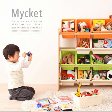 おもちゃ棚 4段タイプ 幅86cm お片付けが身につく おもちゃ箱 8,987円
