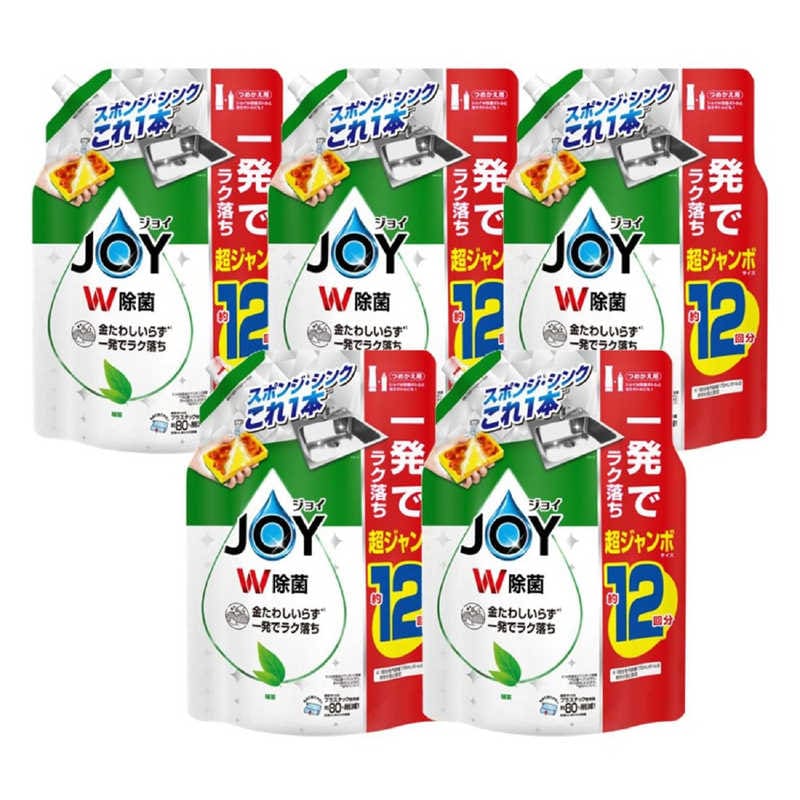 P＆G　(ケース販売) 除菌ジョイコンパクト 緑茶の香り つめかえ 超ジャンボサイズ 1550ml×5