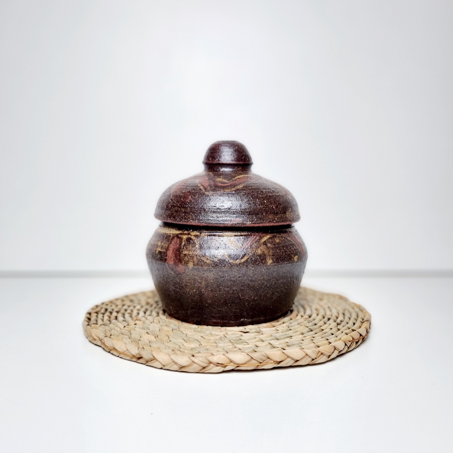 小さな陶磁器 壺 茶を入れる用途 塩壺 甕器タレ容器 調味料 食器 塩 コショウ 砂糖 調味料を入れる用途 米容器