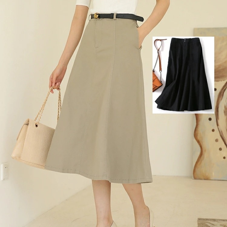 【2枚購入で100円OFF】タイトスカート ペンシルスカート裏地付き スカート ひざ丈/レディース/ロング /スカート/ ミディアム丈　ハイウエスト/通勤/オフィス/フォーマル/ビジネス/就活/大きい