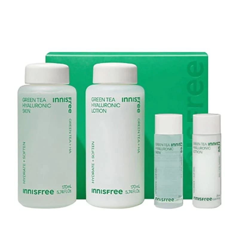 グリーンティーヒアルロン酸セット + グリーンティーキット/ セラム / 導入美容液 / おすすめ / ショット / 化粧水 / クレンザー / トナー / パッド / モイスチャー / マスク