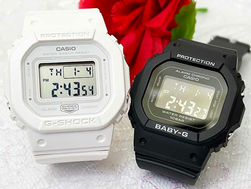 恋人たちのGショック ペアウオッチgショック 人気 婚約　夫婦 高級　クリスマス プレゼント おすすめG-SHOCK BABY-G カシオ 2本セット 電池式 GMD-S5600BA-7JF B