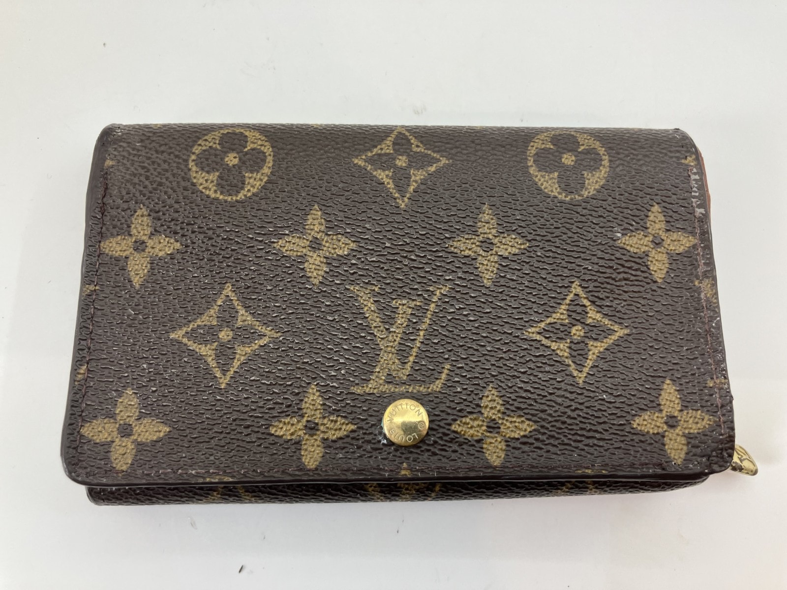 2つ折り財布 コンパクトジップ モノグラム 14×9cm ポルトモネ・ビエ トレゾール