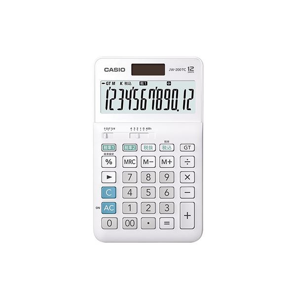 （まとめ） カシオ W税率電卓 ジャストタイプ 12桁(×5セット) 12,167円