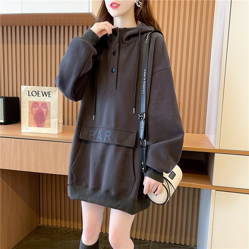 長袖 ゆったりスウェット 運動 可愛い 百掛け ロング着痩せ パーカー 2025新作 スウエットトップス アウター 韓国ファッション 大きめサイズ シンプルトップスパーカー