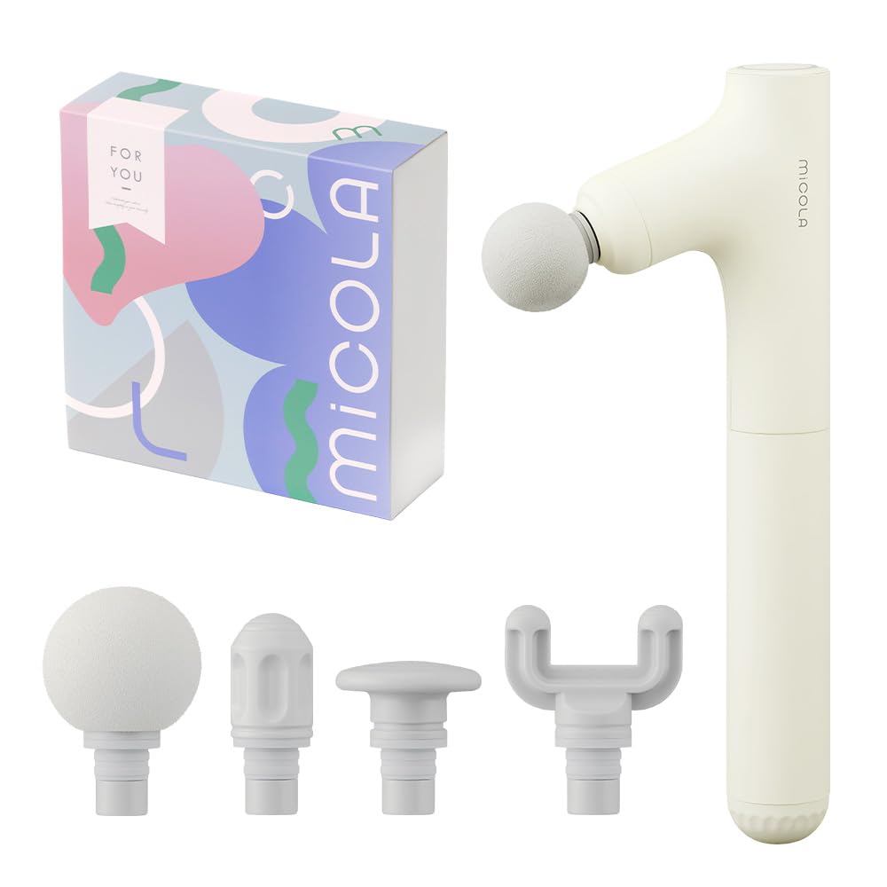 【Amazon.co.jp限定】アイリスオーヤマ MiCOLA 筋膜リリースガン 背中 ビューティーケアガン＋ BCG-AZ02-W オフホワイト