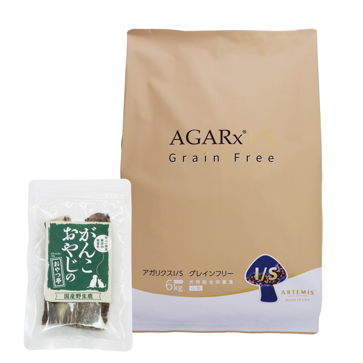 アガリクスI/S グレインフリー 小粒 6kg【国産鹿のスペアリブショートカット2本入り】