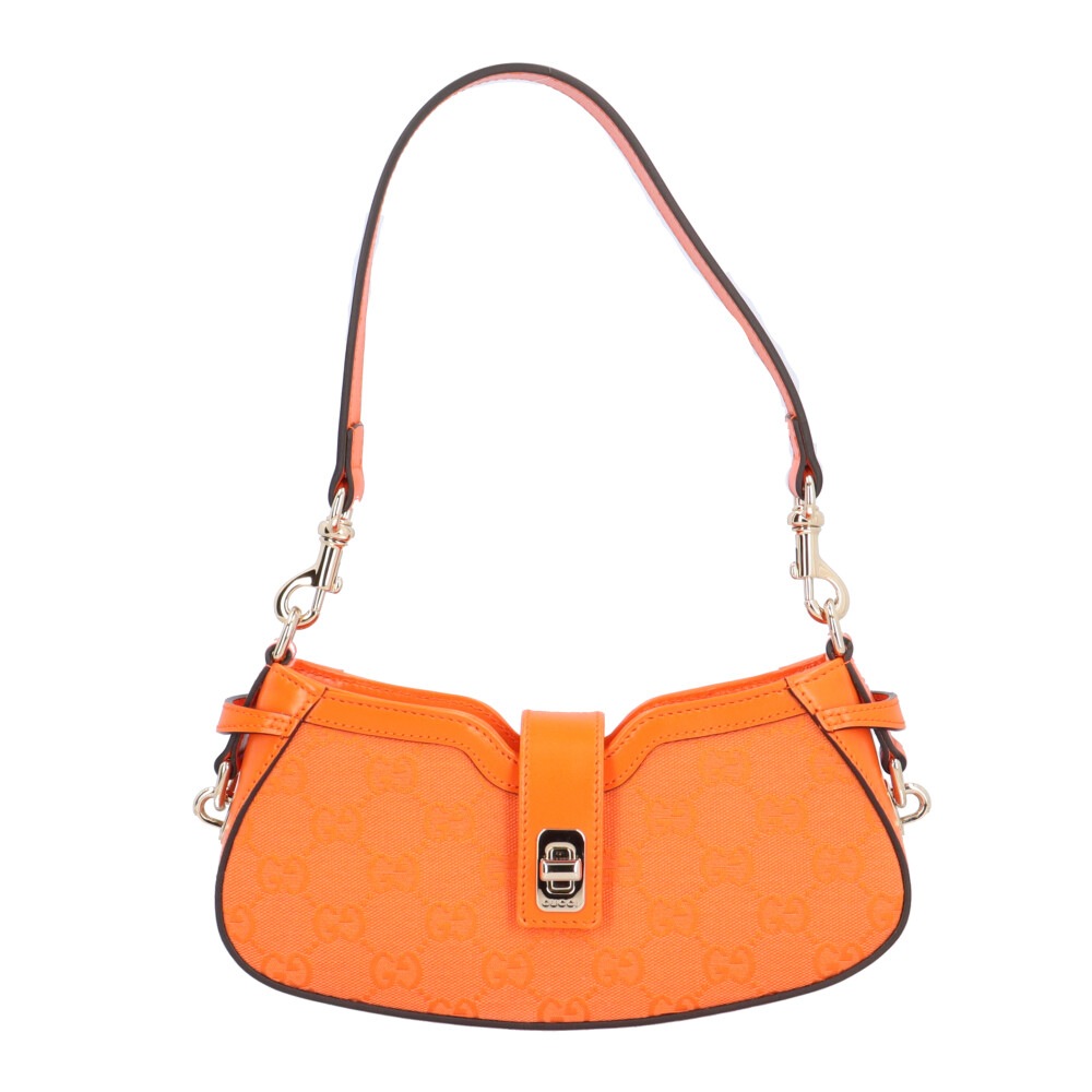 グッチ ムーンサイド　ミニショルダー ショルダーバッグ GGキャンバス 786035 オレンジ GUCCI 中古 美品