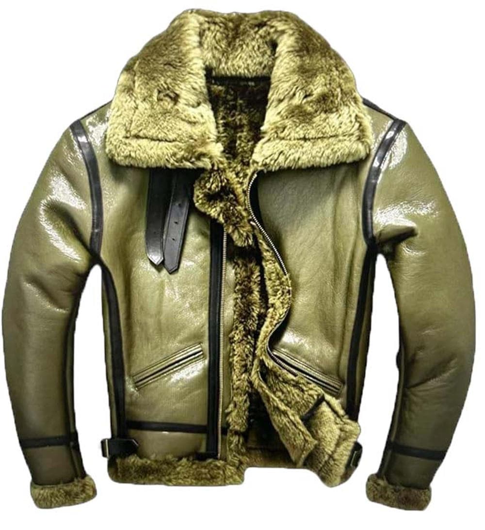 羊皮ファーオールインワン防風暖かい冬本革ジャケットメンズファー大きいサイズ厚手ジャケット