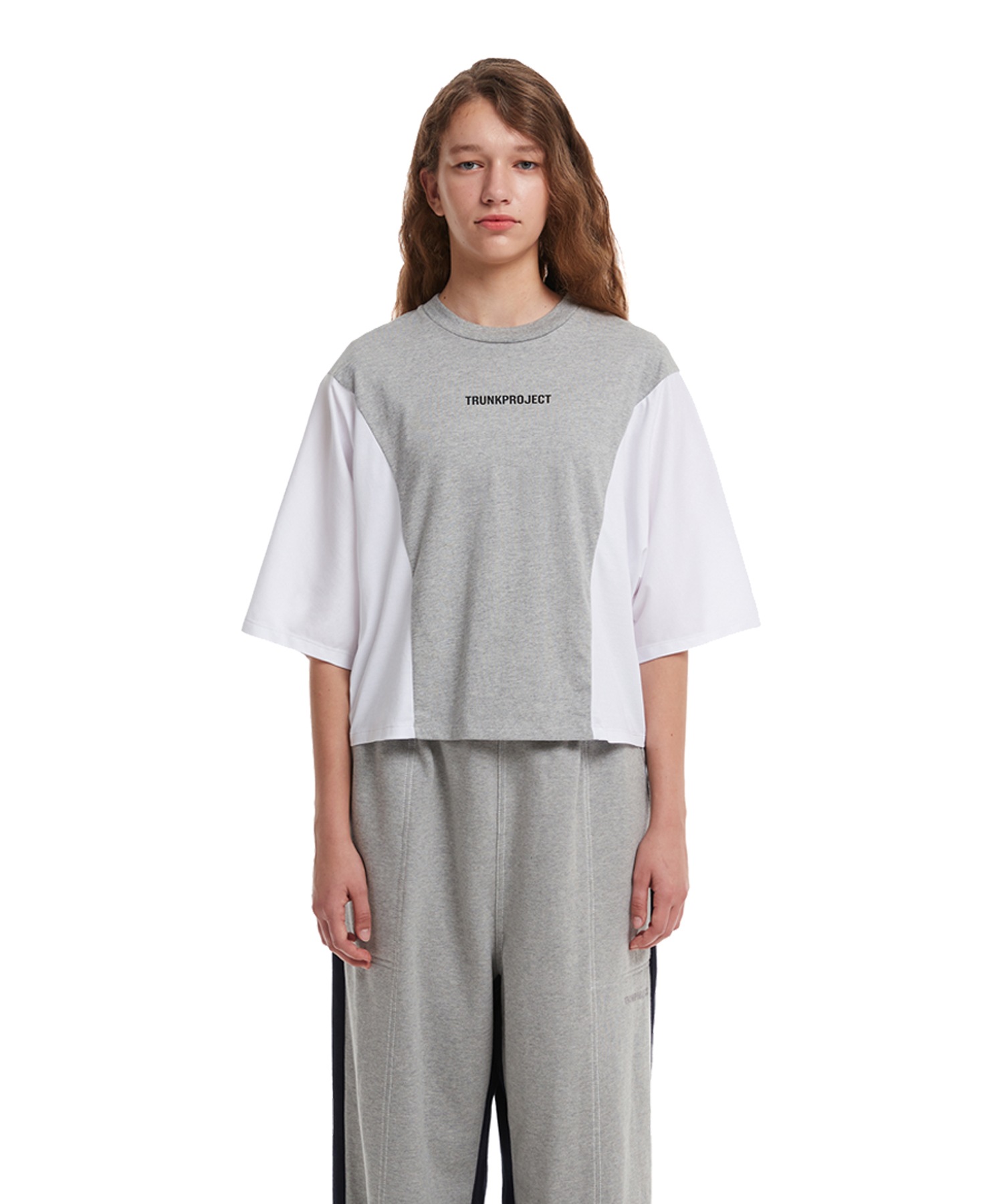TRUNK PROJECT カラーブロックTシャツ_グレー 5,206円