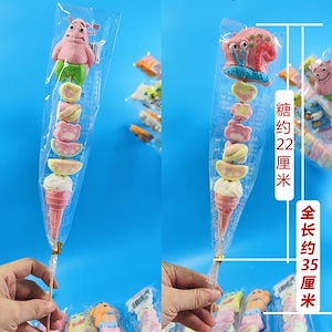 50Pcs クリスマスプレゼント 50 ファンシーかわいい漫画マシュマロ串ロングポールパーク