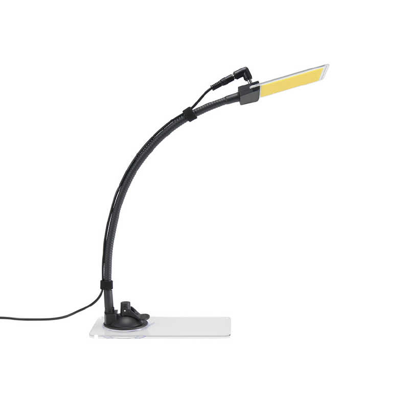 ヤザワ　どこでもライト 吸盤フレキ400 黒 COBパネル JIS：AA規格 ［LED /昼白色］　DL05