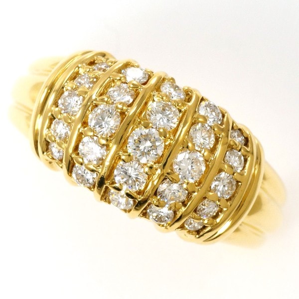 K18 18金 YG リング 指輪 12号 ダイヤ 0.65 カード鑑別書 ジュエリー 中古 117,800円