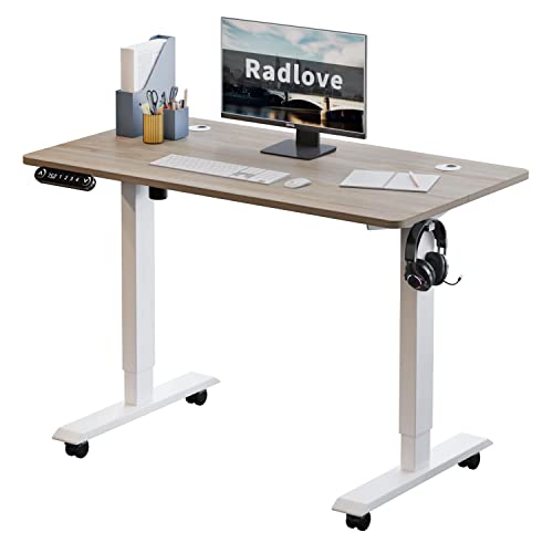 Radlove デスク 電動式 パソコンデスク ゲーミングデスク 机 電動昇降式スタンディングデスク パソコンラック PCデスク つくえ pcデスク 高さ調節可能 高さ調節メモリー機能付き 幅110C