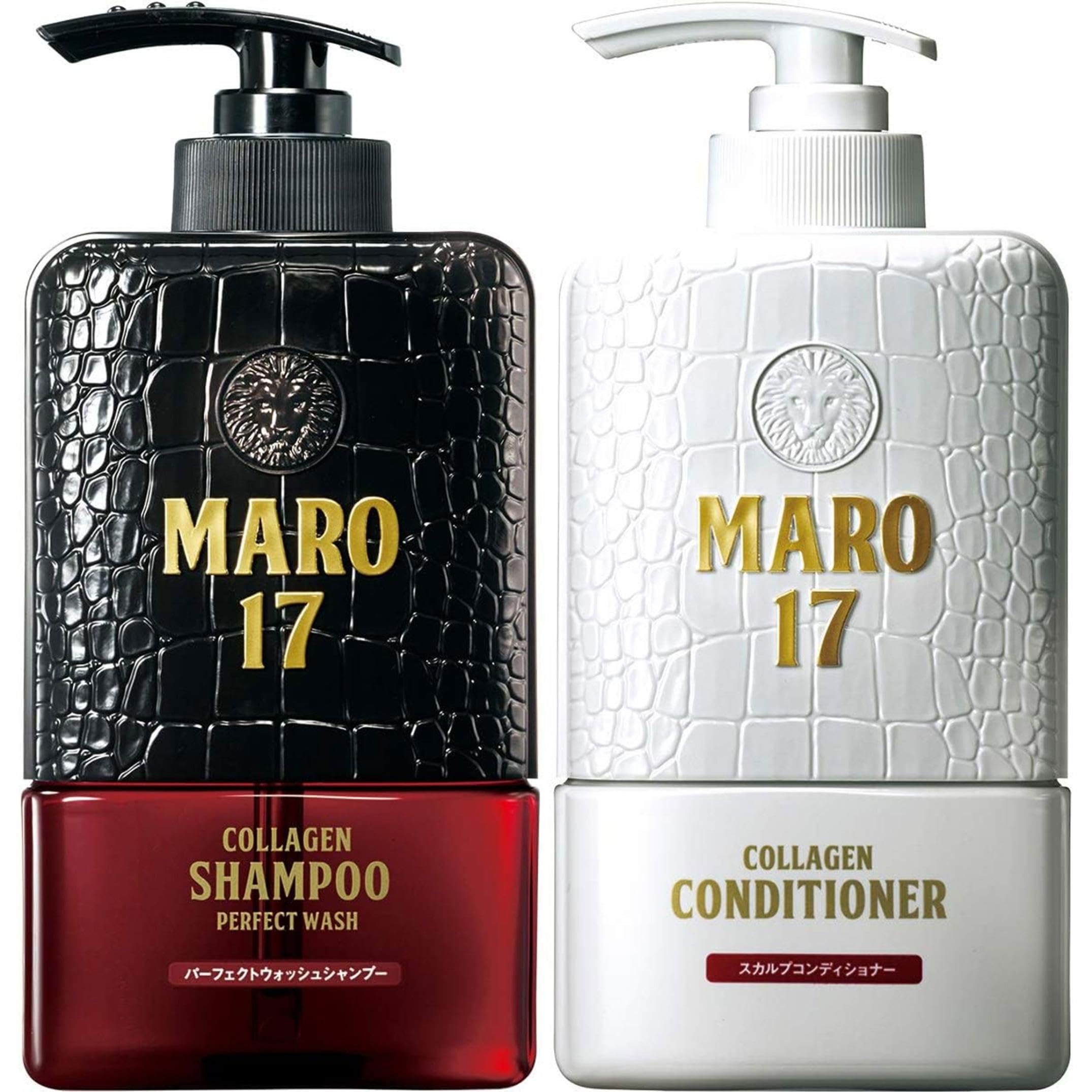 MARO17 コラーゲン シャンプー パーフェクトウォッシュ ＆ コラーゲン スカルプ コンディショナー セット モイスチャライジング 350ml×2 メンズ