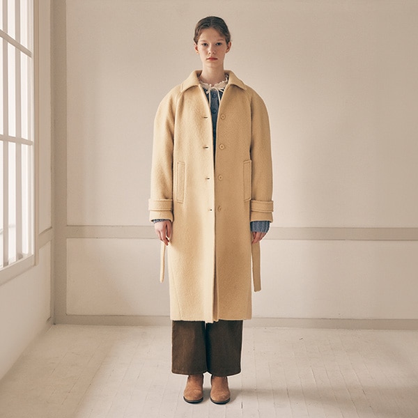 ALPACA WOOL SINGLE COAT BUTTER