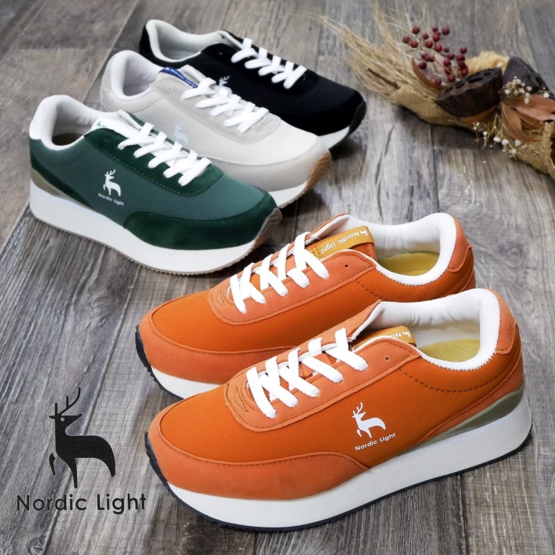 Nordic Light ミドルカットスニーカー レディース 靴 厚底 フラット レースアップ 疲れにくい 防滑 北欧 ノルウェー 軽い 3e