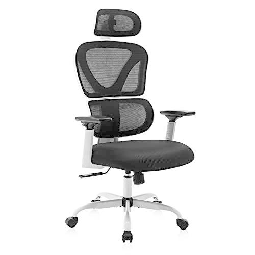 ワークチェア オフィスチェア 人間工学椅子 デスクチェア テレワーク メッシュバック HQ-KD9070-White-XT-JP