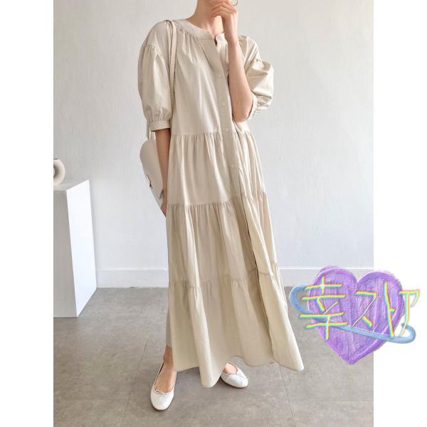 ワンピース レディース 夏 ロング丈 半袖 マキシ マーメイド 体型カバー おしゃれ 着痩せ 30代 40代 50代 50代 お洒落 キレイめ