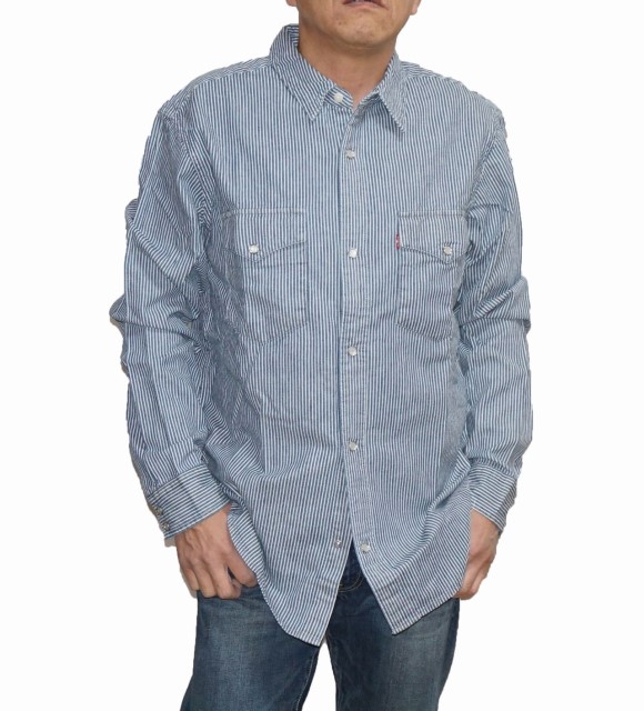 ウエスタンシャツ ヒッコリー 長袖シャツ A19190030 春物 秋物 ワーク ヴィンテージ