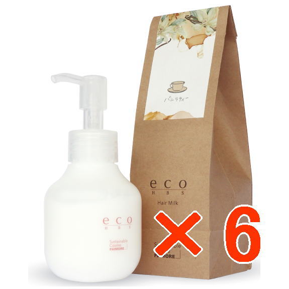 【送料無料】 パイモア エコエイチビーエス ミルク 80g バニラティー 【6個セット】／ 美容室専売品　ヘアミルク