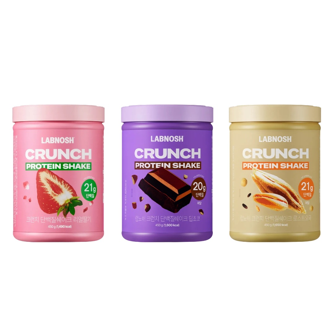[公式] ラップノッシュ クランチ プロテインシェイク- (1個/2個/3個) 3種（ディープチョコ／ロースト五穀／リアルストロベリー）