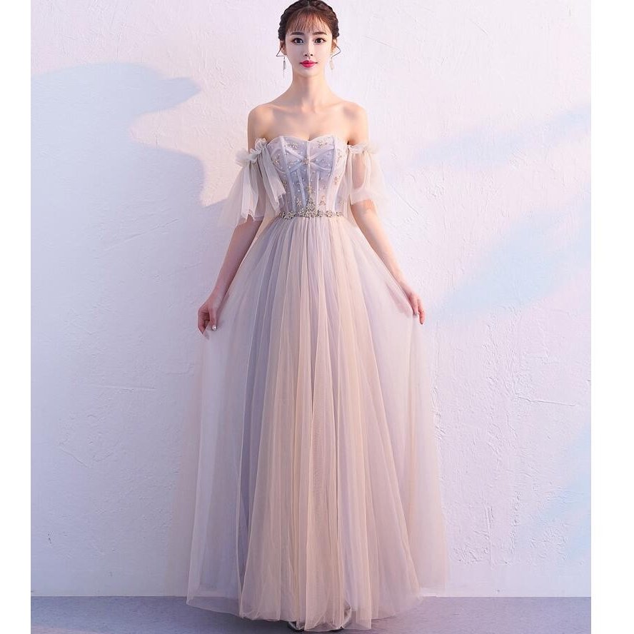 オフショルダー ロングドレス 結婚式ドレス パーティードレス ウエディングドレス 二次会 衣装 舞台