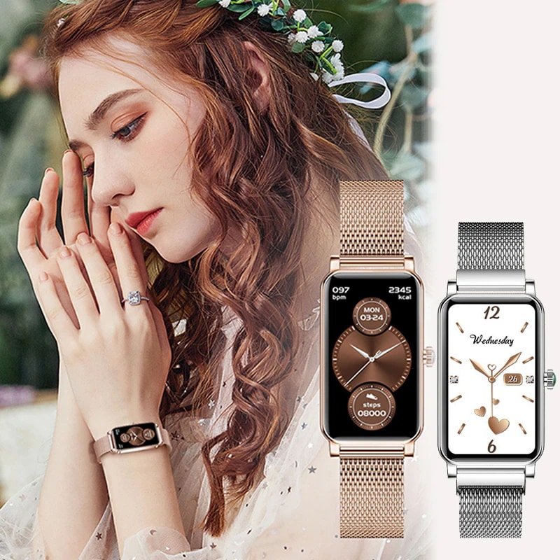 スマートウォッチ レディース スマートウォッチ 日本語説明書 防水 女性 フルタッチスクリーン 心拍数 活動量計 カロリー Line着信電話通知 iphone Android 対応 4,611円