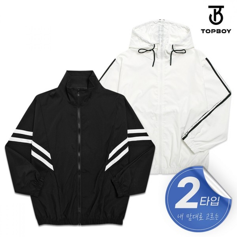 (トップボーイ) 2タイプパーカー&ジャンパーダブルラインオーバーフィット防風 (TBS_1094)