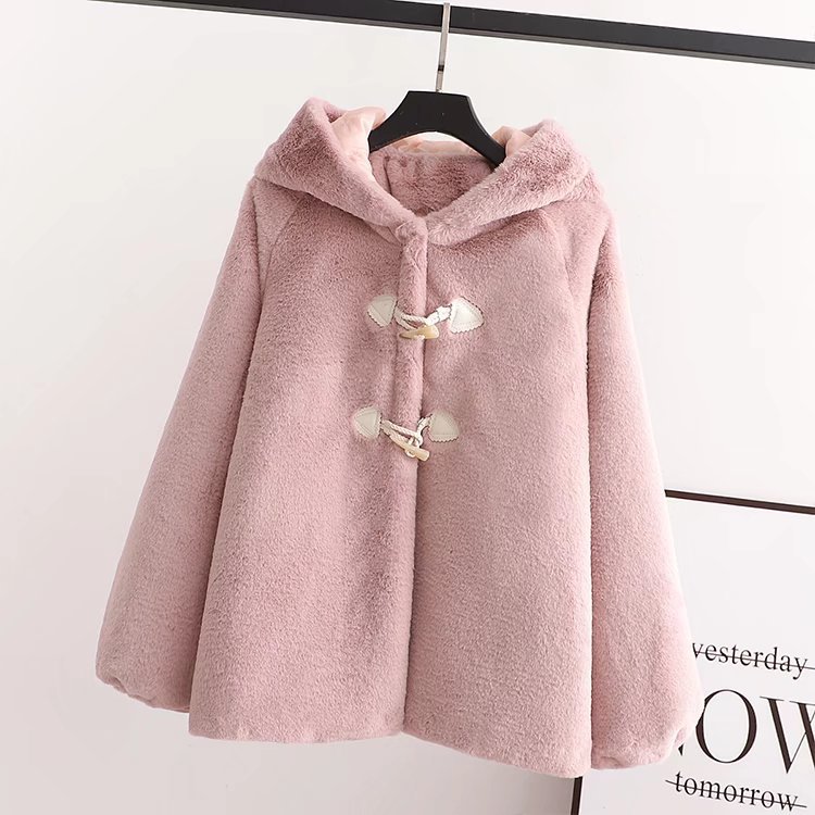 ダッフル コート厚手 ジャケット女の子アウターコートボアコートパーカー秋冬 厚手 可愛い 学生 クマの耳 フード付き コート 暖かい