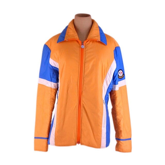 アウター キルティング ロゴ スキーウェア オレンジ ブルー系 中古 20,094円