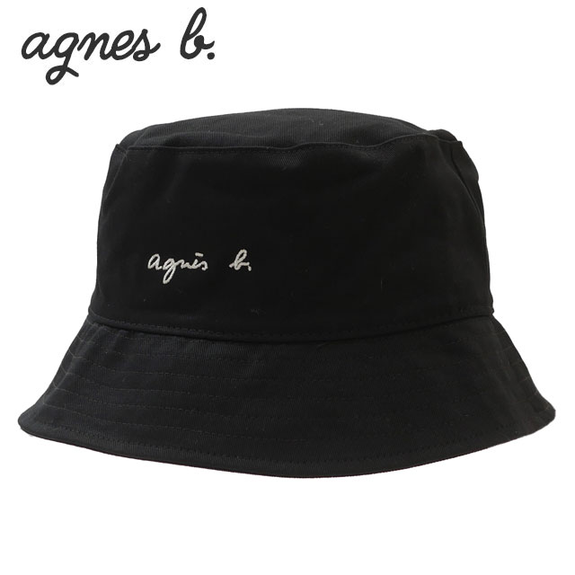 アニエスベー agnes b. ロゴ バケット 489C-GT47 BLACK 252-000515-591